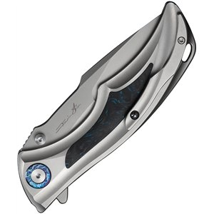 Tighe Down Button Lock Blue CF