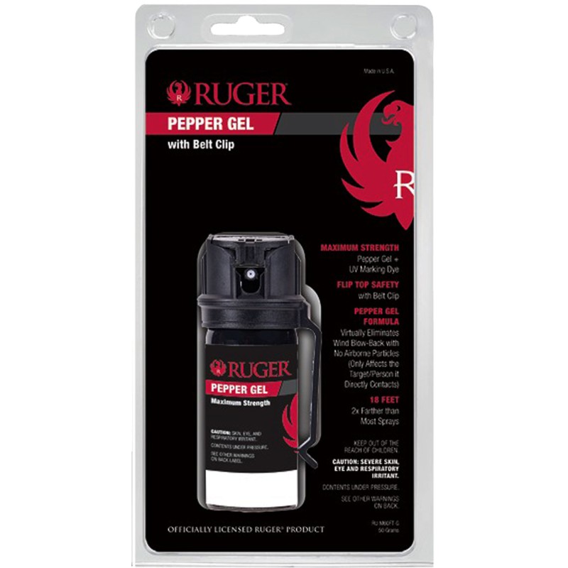 Sabre RUM60FTG Ruger Belt Clip Tactical Pepper Gel Range 18 ft 1.80 oz