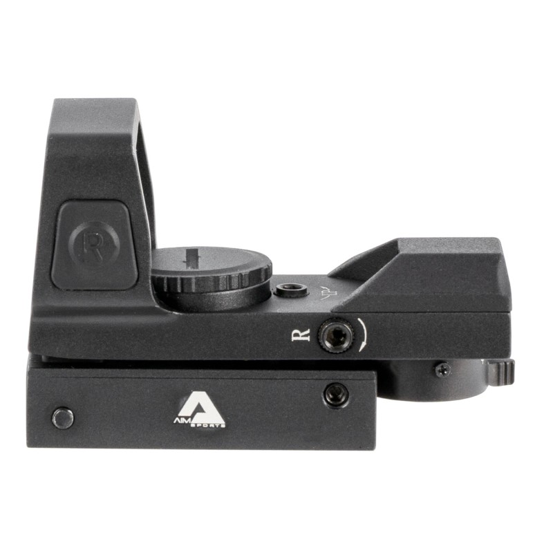 Aim Sports RT503F FullSize Reflex Sight  Matte Black 1x33mm RedGreen Multi Reticle