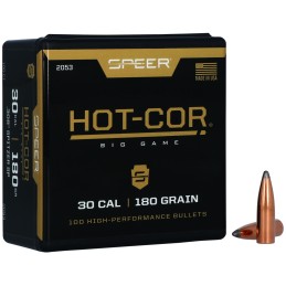 Speer 2053 HotCor  30Cal 180gr Spitzer Soft Point 100 Per Box5 Case