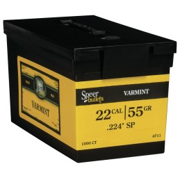 Speer 4711 Varmint  22 Caliber .224 55 GR Soft Point Value Pack 1000 Box