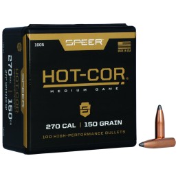 Speer 1605 HotCor  277Cal 150gr Spitzer Soft Point 100 Per Box5 Case