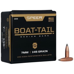 Speer 1628 BoatTail  7mm 145gr Jacketed Soft Point Boat Tail 100 Per Box5 Case