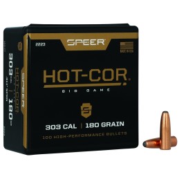 Speer 2223 HotCor  303Cal 180gr Soft Point Round Nose 100 Per Box5 Case