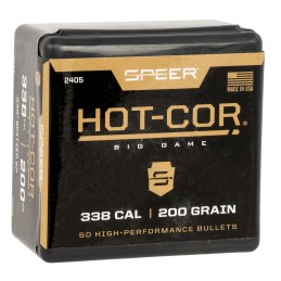 Speer 2405 HotCor  338Cal 200gr Spitzer Soft Point 50 Per Box5 Case