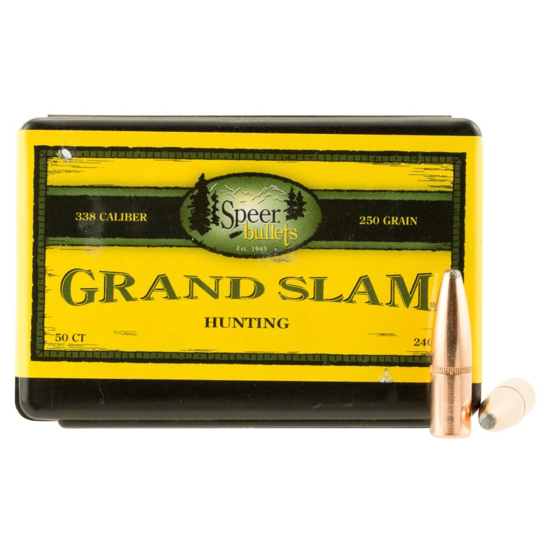 Speer 2408 Grand Slam  338Cal 250gr Soft Point 50 Per Box5 Case