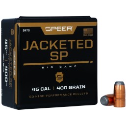 Speer 2479 HotCor  45Cal 400gr Soft Point Flat Nose 50 Per Box5 Case