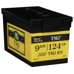 Speer 4726 TMJ Value Pack 9mm 124gr Total Metal Jacket 600 Per Box1 Case