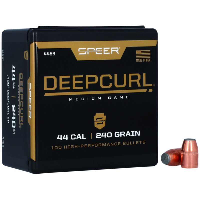 Speer 4456 DeepCurl  44Cal 240gr Soft Point 50 Per Box5 Case