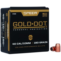 Speer 4406 Gold Dot Personal Protection 40Cal 180gr Hollow Point 100 Per Box5 Case