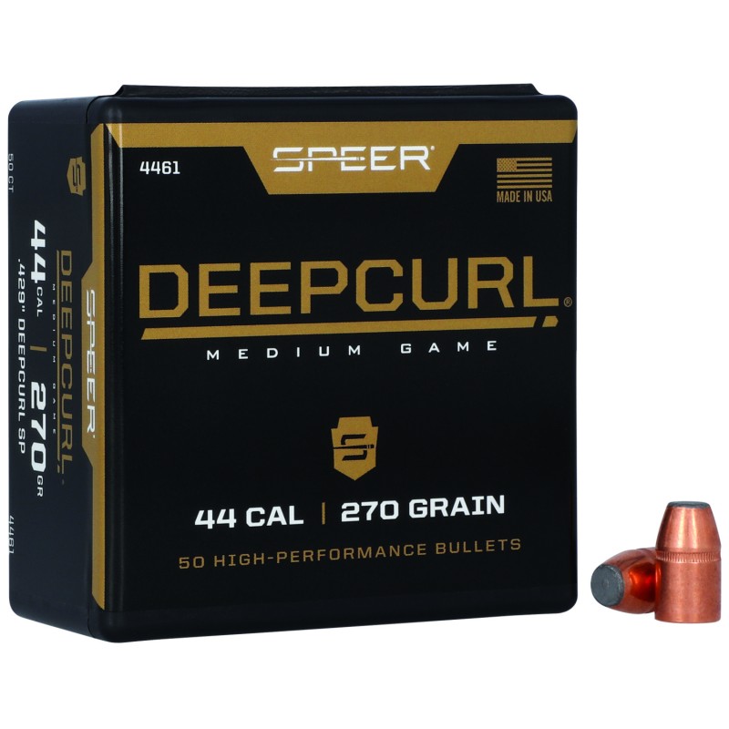 Speer 4461 DeepCurl  44Cal 270gr Soft Point 50 Per Box5 Case