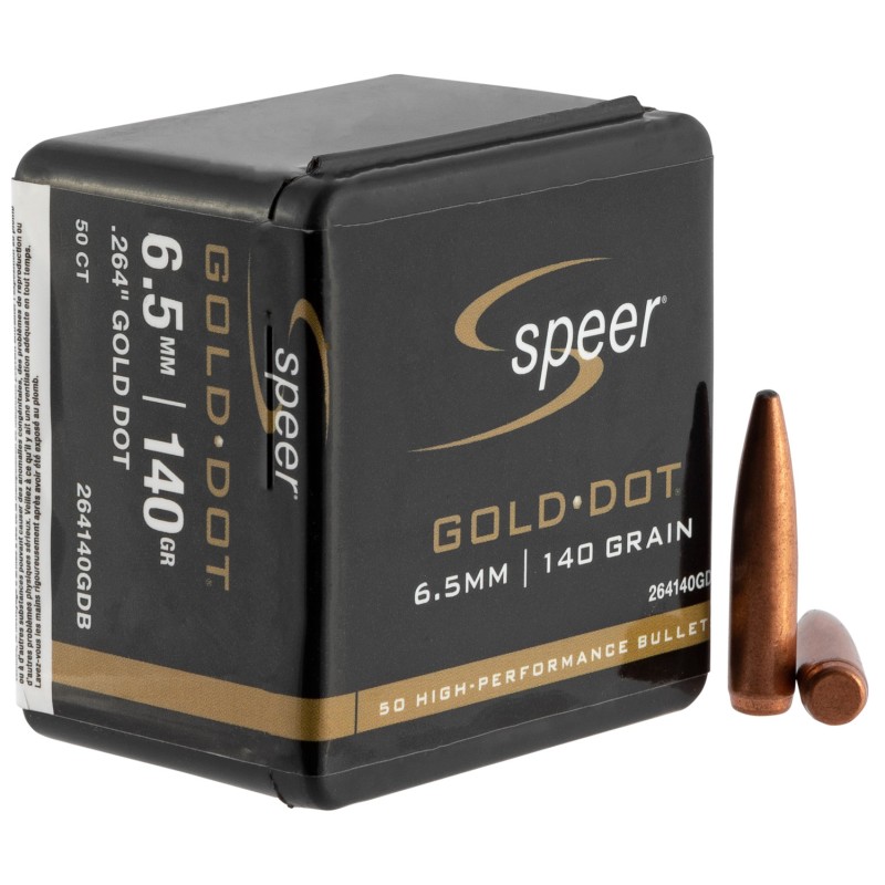 Speer 264140 Gold Dot  6.5mm .264 140 GR Soft Point 50 Box