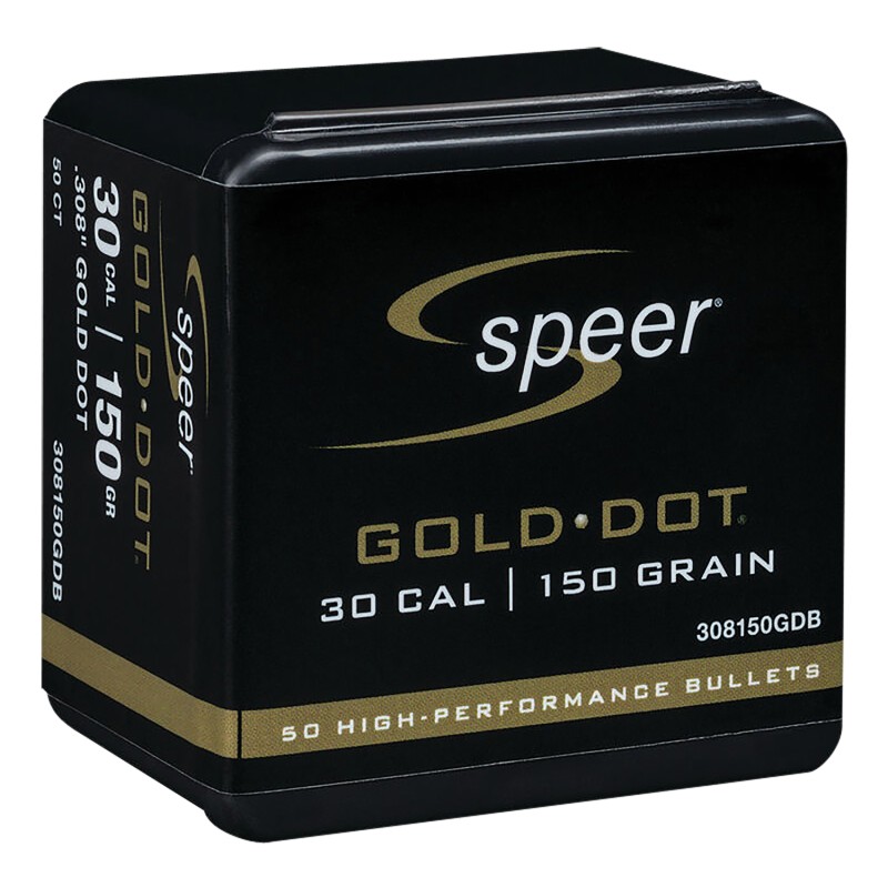 Speer 308150GDB Gold Dot  30Cal 150gr Soft Point 50 Per Box20 Case