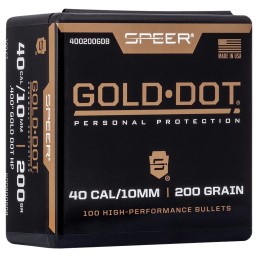 Speer 400200DGB Gold Dot  10mmAuto 200gr Hollow Point 100 Per Box5 Case