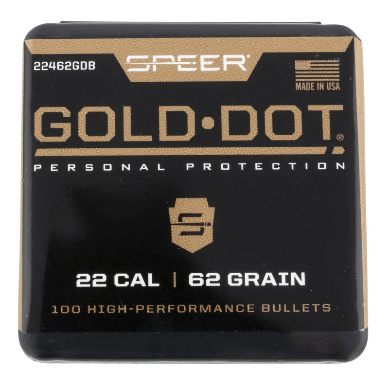 Speer 22462GDB Gold Dot  224Cal 62gr Soft Point 100 Per Box20 Case