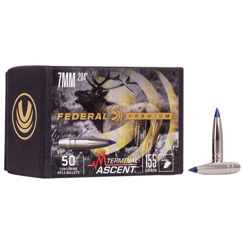 Federal PB284TA1 Premium Terminal Ascent Component 7mm 155gr 50 Per Box4 Case