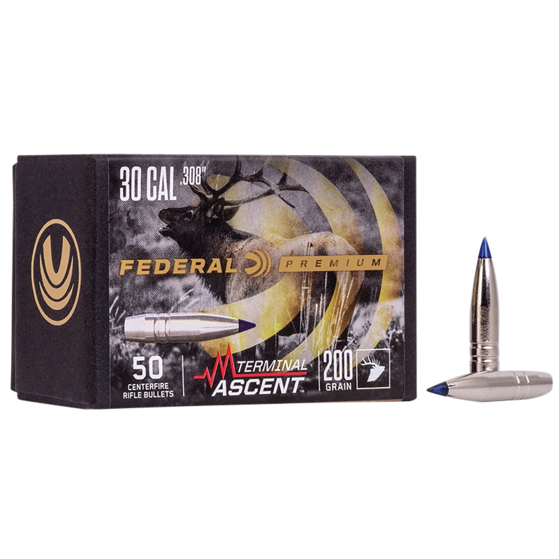 Federal PB308TA2 Premium Terminal Ascent Component 30Cal 200gr 50 Per Box4 Case