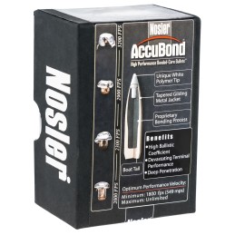 Nosler 56719 AccuBond  30Cal 150gr Spitzer Point Boat Tail 50Box