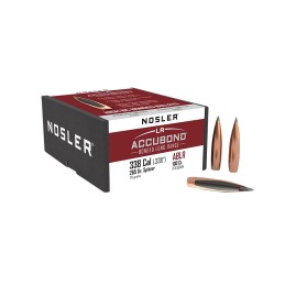 Nosler 58454 AccuBond Long Range 338Cal 265gr Spitzer Point Boat Tail 100Box