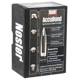 Nosler 55602 AccuBond  30Cal 165gr Spitzer Point 50Box