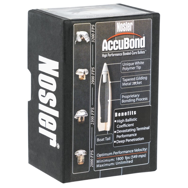 Nosler 56902 AccuBond  6.5Creedmoor 130gr Spitzer Point 50Box