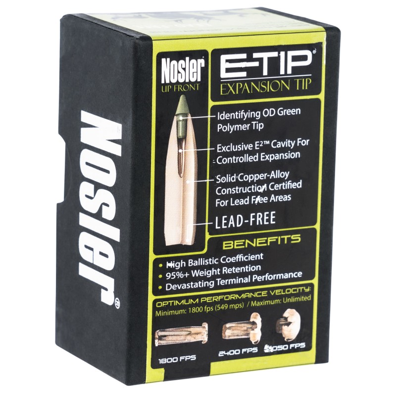 Nosler 59380 ETip  30Cal 110gr Spitzer 50Box