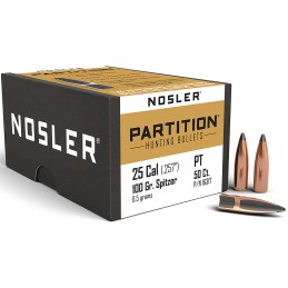 Nosler 16317 Partition  25Cal 100gr Spitzer 50Box