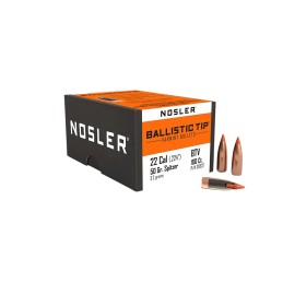 Nosler 39522 Ballistic Tip  22Cal 50gr Spitzer Point 100Box