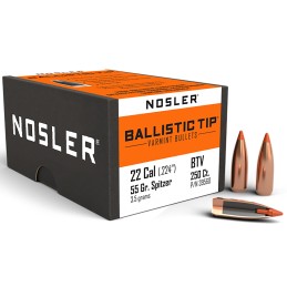 Nosler 39560 Ballistic Tip  22Cal 55gr Spitzer Point 250Box