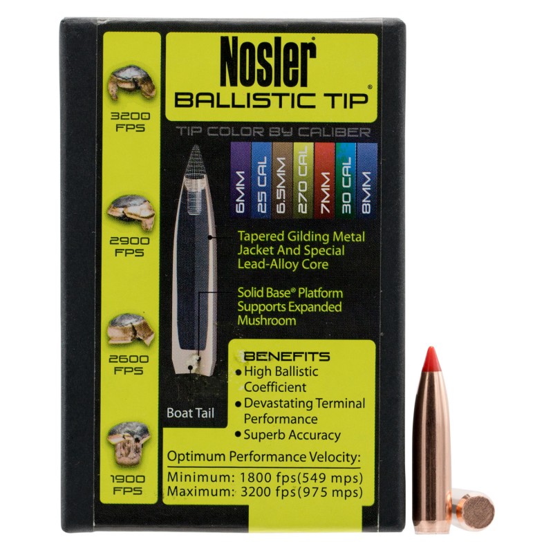 Nosler 28150 Ballistic Tip  7mm 150gr Spitzer 50Box