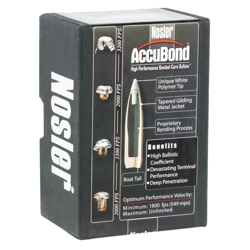 Nosler 57287 AccuBond  338Cal 250gr Spitzer Point 50Box