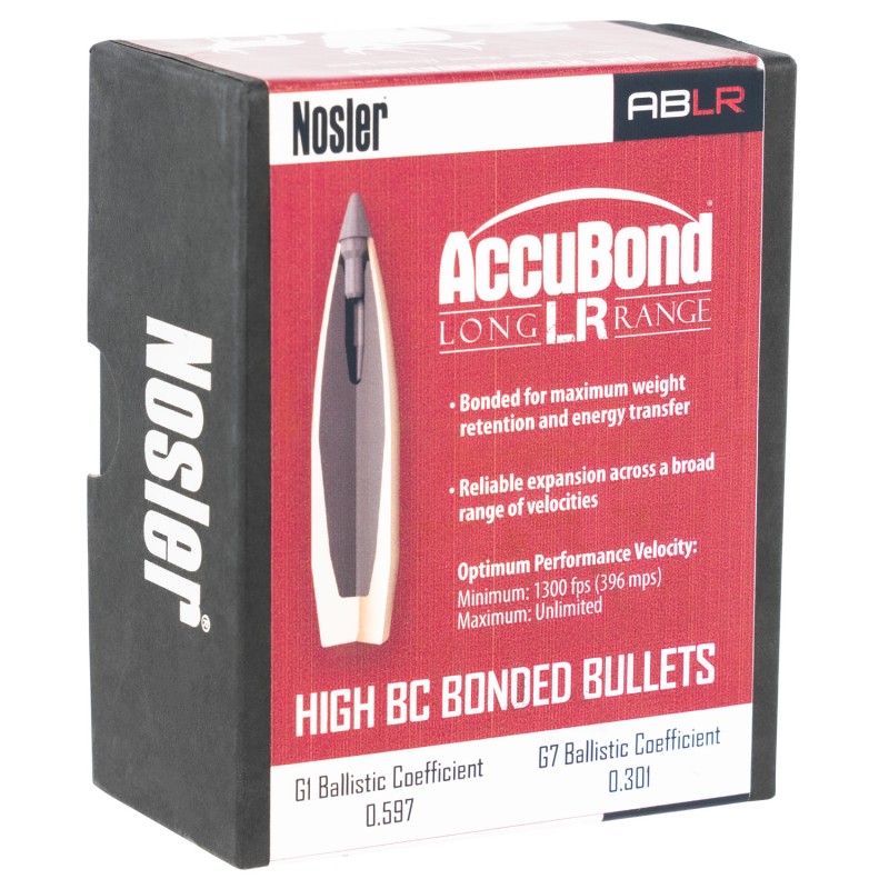 Nosler 58456 AccuBond Long Range 30Cal 190gr Spitzer Point 100Box