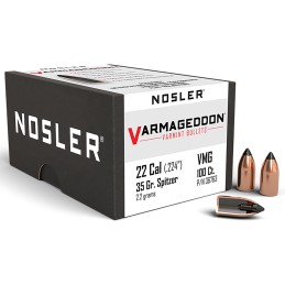 Nosler 36763 Varmageddon  22Cal 35gr Flat Base Tipped 100Box