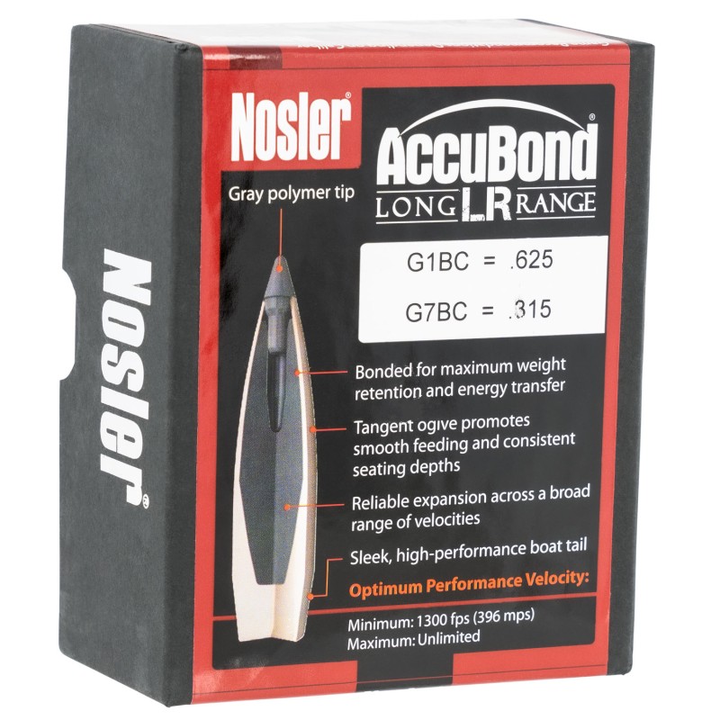 Nosler 58922 AccuBond Long Range 6.5mm 142gr Spitzer Point 100Box