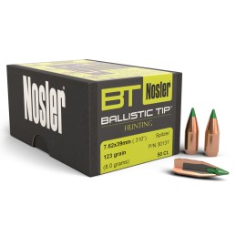 Nosler 30131 Ballistic Tip  7.62x39mm 123gr Spitzer Boat Tail 50Box