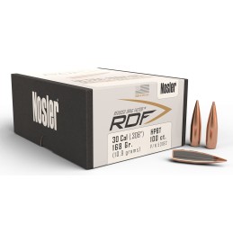 Nosler 53182 RDF Match 30Cal 168gr Hollow Point Boat Tail 100Box