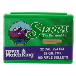 Sierra 7169 Tipped MatchKing  22Cal 69gr Tipped MatchKing 100Box