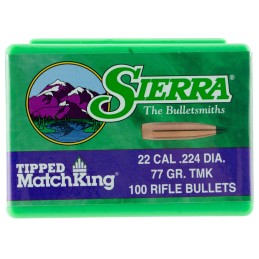 Sierra 7177 Tipped MatchKing  22Cal 77gr Tipped MatchKing 100Box