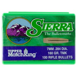 Sierra 7660 Tipped MatchKing  7mm 160gr Tipped MatchKing 100Box