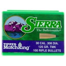 Sierra 7725 Tipped MatchKing  30Cal 125gr Tipped MatchKin 100Box