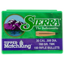 Sierra 7768 Tipped MatchKing  30Cal 168gr Tipped MatchKing 100Box