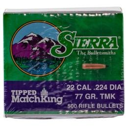 Sierra 7177C Tipped MatchKing  22Cal 77gr Tipped MatchKing 500Box