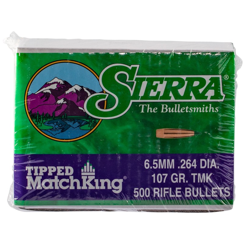 Sierra 7407C Tipped MatchKing  6.5Creedmoor 107gr Tipped MatchKing 500Box