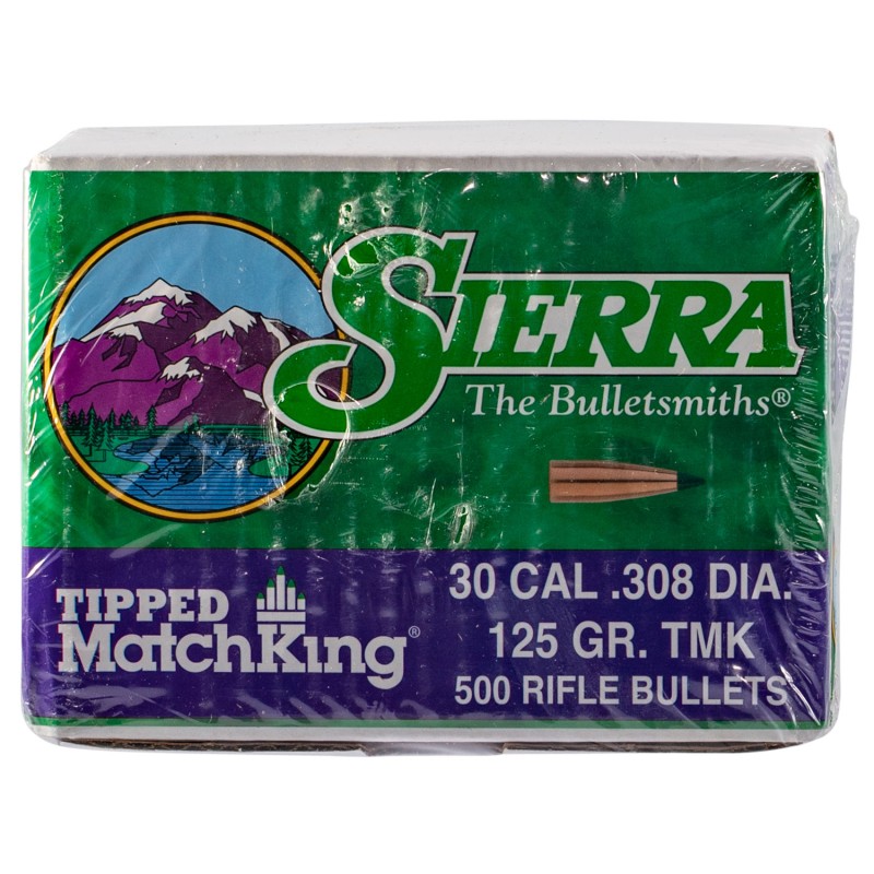 Sierra 7725C Tipped MatchKing  30Cal 125gr Tipped MatchKing 500Box