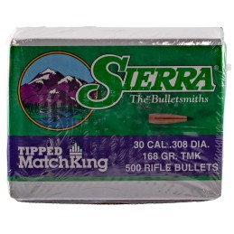 Sierra 7768C Tipped MatchKing  30Cal 168gr Tipped MatchKing 500Box