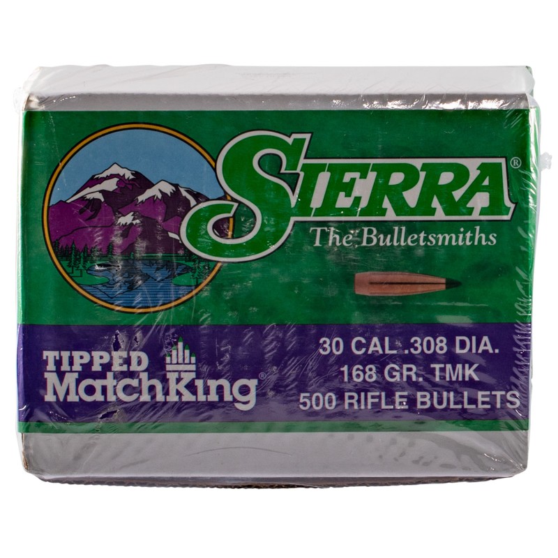 Sierra 7768C Tipped MatchKing  30Cal 168gr Tipped MatchKing 500Box