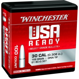 Winchester Ammo WBR30168 Centerfire Rifle  308Win 168gr Open Tip 100 Per Box10 Case