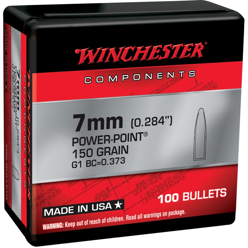 Winchester Ammo WB7PP150X Centerfire Rifle  7mm 150gr Power Point 100 Per Box10 Case