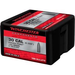 Winchester Ammo WB30PP150X Centerfire Rifle  30Cal 150gr Power Point 100 Per Box10 Case