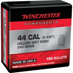 Winchester Ammo WB44SP240X Centerfire Handgun Reloading 44Special 240gr Soft Point 100 Per Box10 Case